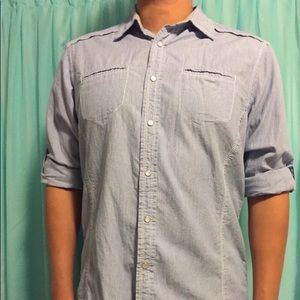 INC Blue shirt Mens size medium slim fit